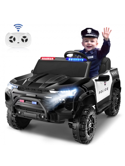 Funcid 24V 2-Seater Kids Ride on Police Car 4x4 Ri...