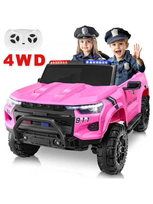 Funcid 24 Volt 2-Seater Ride on Police Car 4WD Rid...