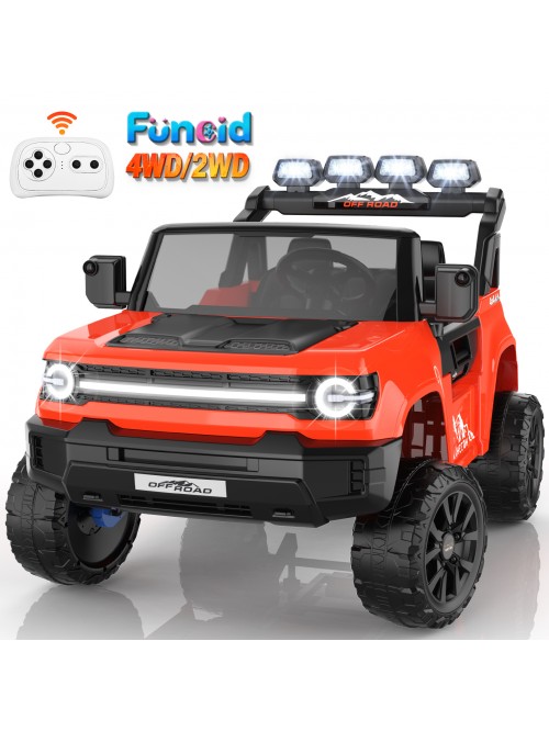 Funcid 24V 2-Seater Ride on Toys, 2WD/4WD Switchab... Funcid 24V 2-Seater Ride on Toys, 2WD/4WD Switchab...