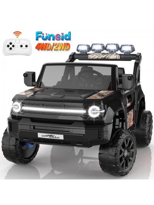 Funcid 24V 2-Seater Ride on Toys, 2WD/4WD Switchab... Funcid 24V 2-Seater Ride on Toys, 2WD/4WD Switchab...