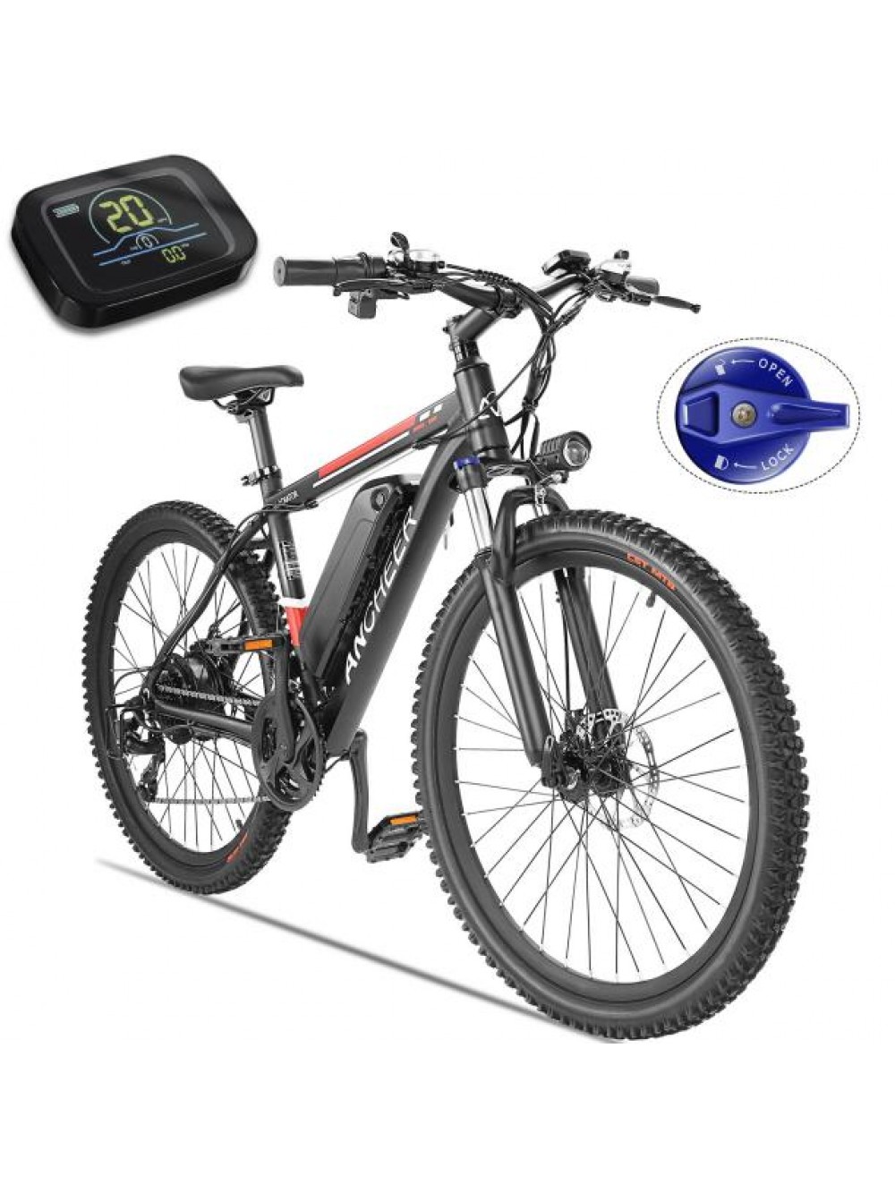 Ancheer Electric Bike, 26" Electric Bike for Adults