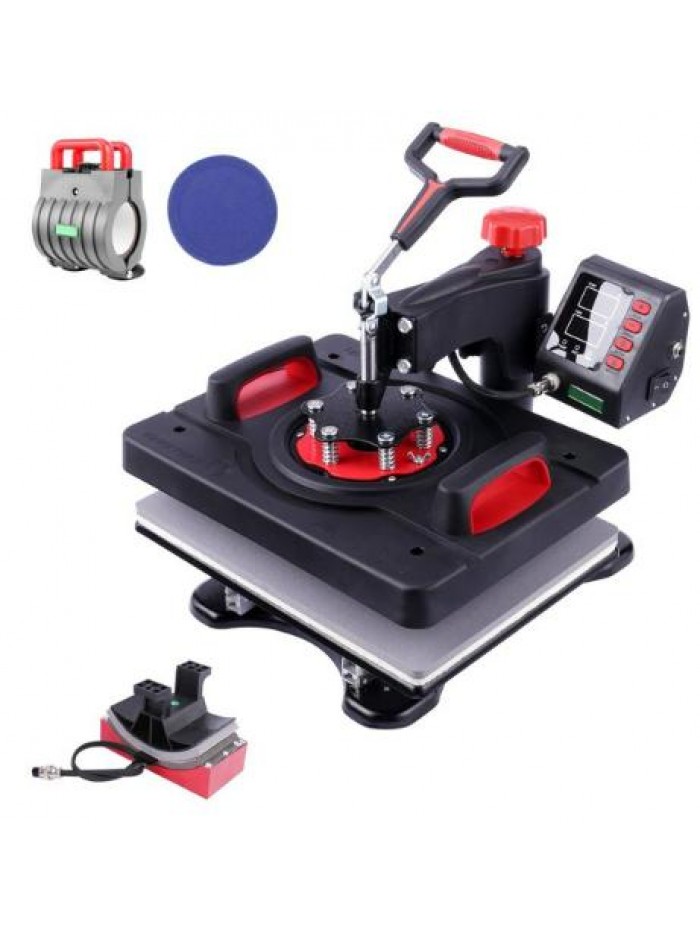 AKEYDIY 5 in 1 Heat Press Machine Combo Digital Multifunctional